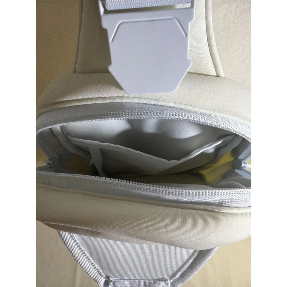 White Neoprene Sling Backpack Crossbody Bag Active Sport